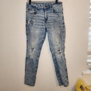 American Eagle Airflex men's Athletic fit Light Wash Distressed Jeans 29x30